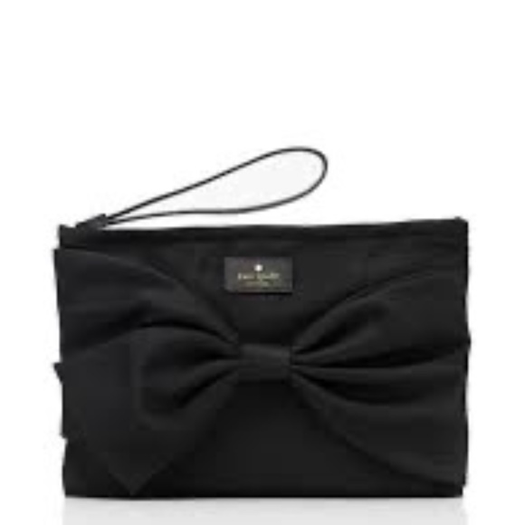 ♠️Kate Spade New York On Purpose Nylon Black Bow Wristlet, NWT